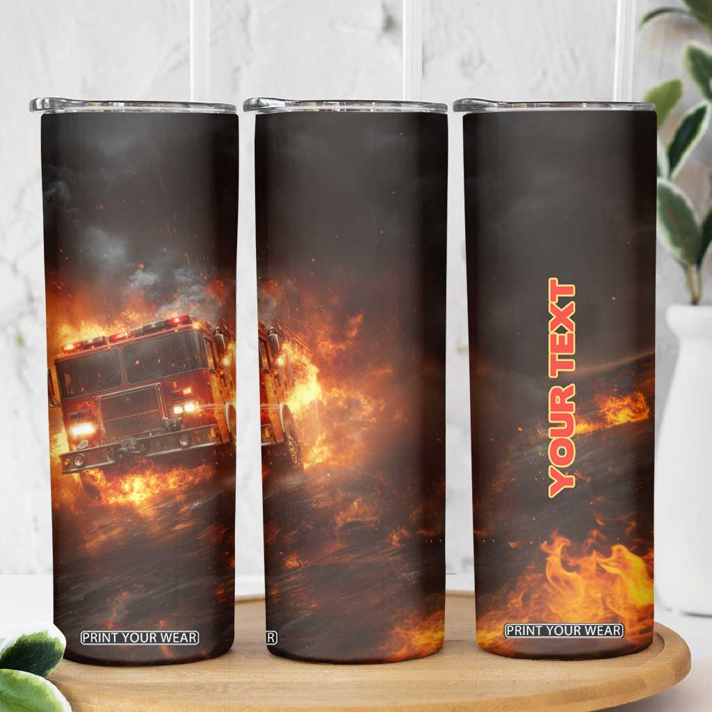 Firefighter Fire Truck Skinny Tumbler Personalized TS04 Print Your Wear