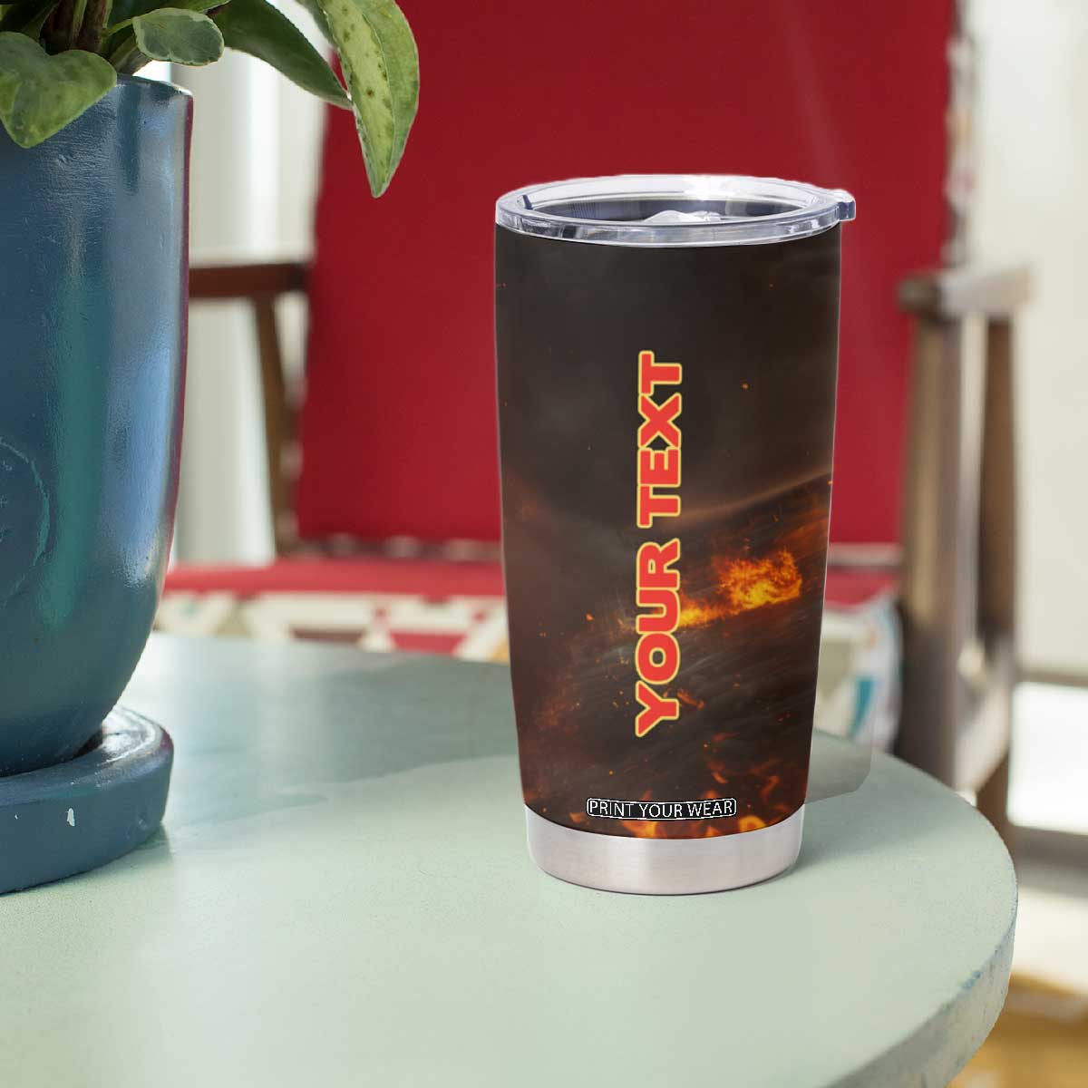 Firefighter Fire Truck Tumbler Cup Personalized TS04 Print Your Wear