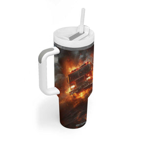 Firefighter Fire Truck Tumbler With Handle Personalized TS04 Print Your Wear