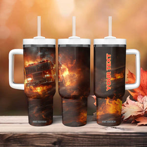 Firefighter Fire Truck Tumbler With Handle Personalized TS04 Print Your Wear