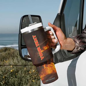 Firefighter Fire Truck Tumbler With Handle Personalized TS04 Print Your Wear