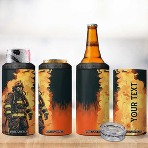 Firefighter Vintage 4 in 1 Can Cooler Tumbler Personalized TS04 Print Your Wear