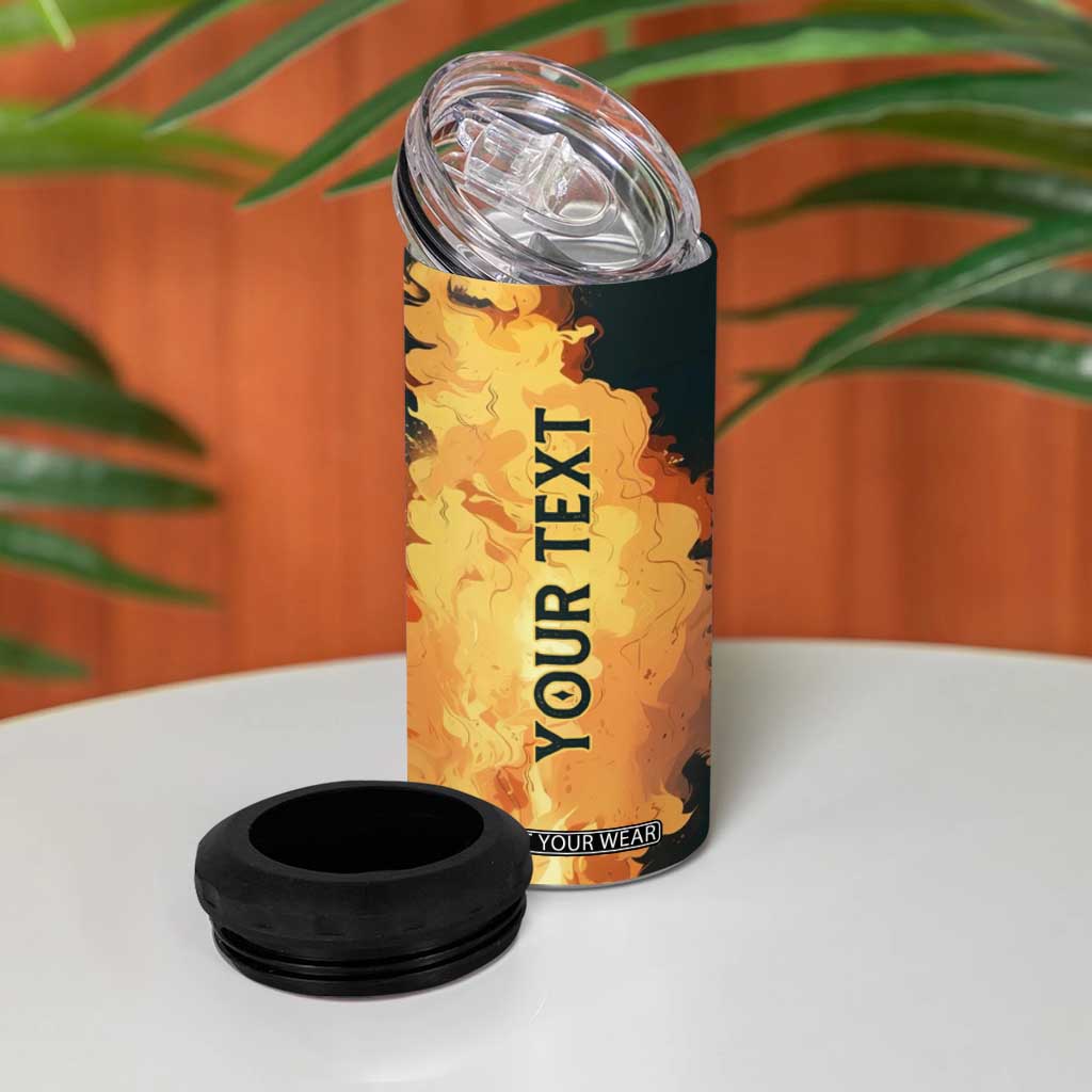 Firefighter Vintage 4 in 1 Can Cooler Tumbler Personalized TS04 Print Your Wear