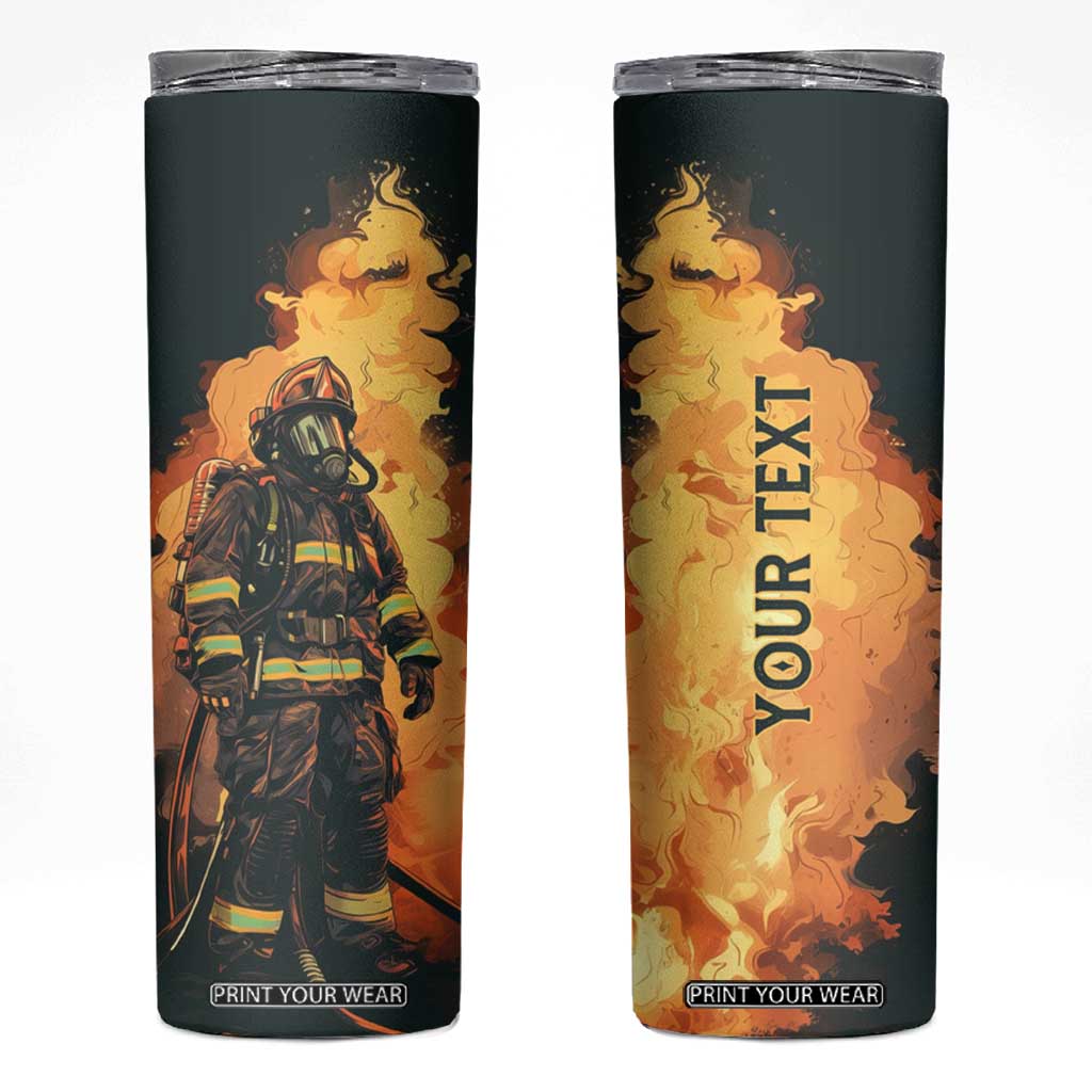 Firefighter Vintage Skinny Tumbler Personalized TS04 Multicolor Print Your Wear