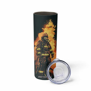 Firefighter Vintage Skinny Tumbler Personalized TS04 Print Your Wear