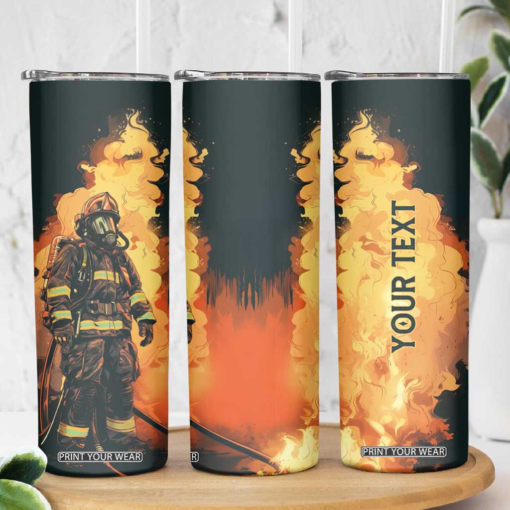 Firefighter Vintage Skinny Tumbler Personalized TS04 Print Your Wear