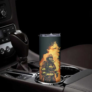 Firefighter Vintage Skinny Tumbler Personalized TS04 Print Your Wear