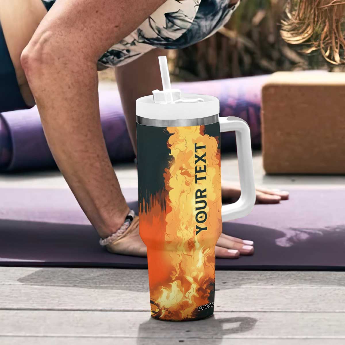 Firefighter Vintage Tumbler With Handle Personalized TS04 Print Your Wear