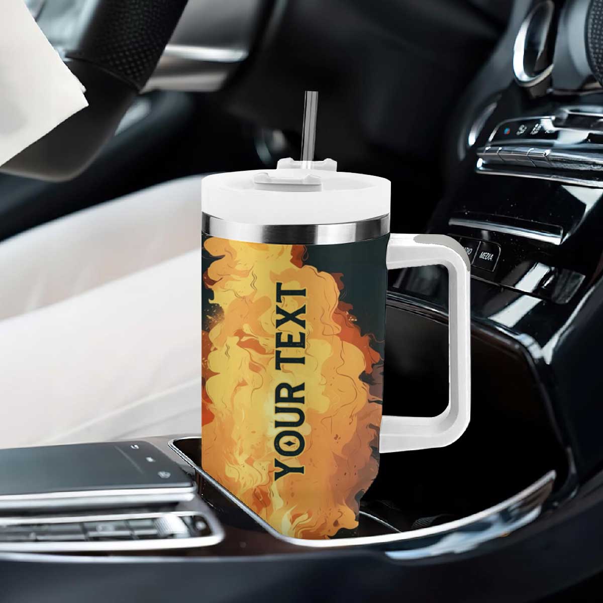 Firefighter Vintage Tumbler With Handle Personalized TS04 Print Your Wear