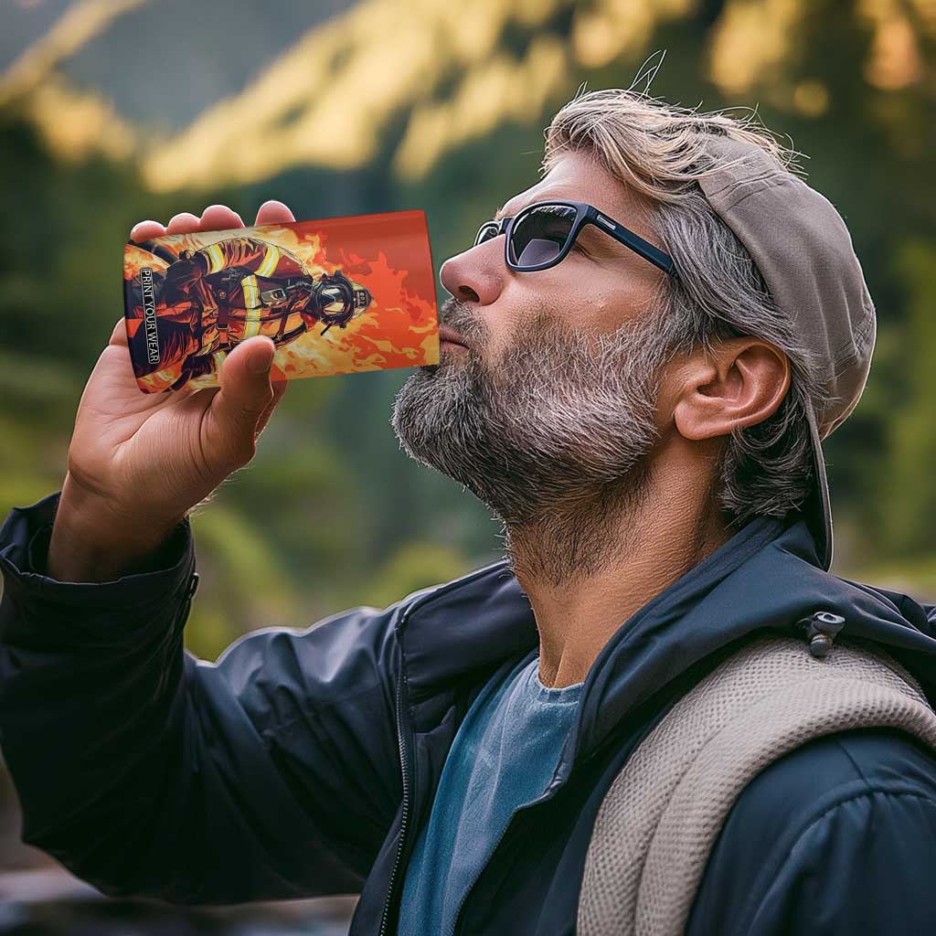 Vintage Firefighter 4 in 1 Can Cooler Tumbler Personalized TS04 Print Your Wear