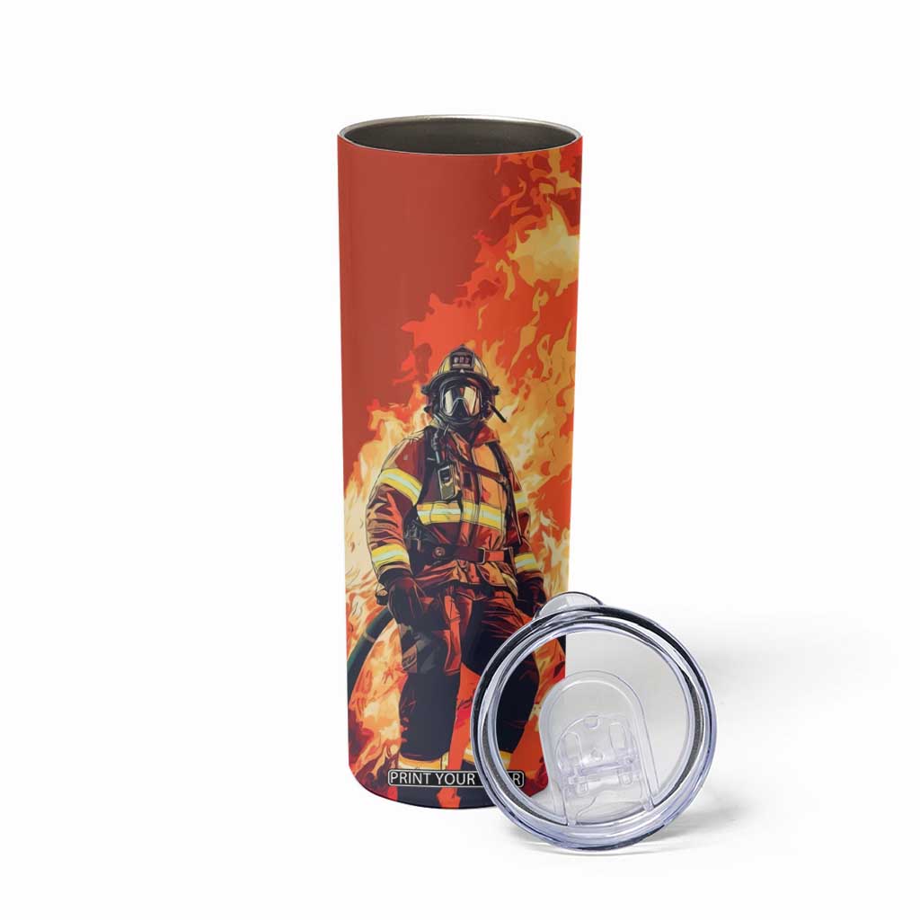Vintage Firefighter Skinny Tumbler Personalized TS04 Print Your Wear