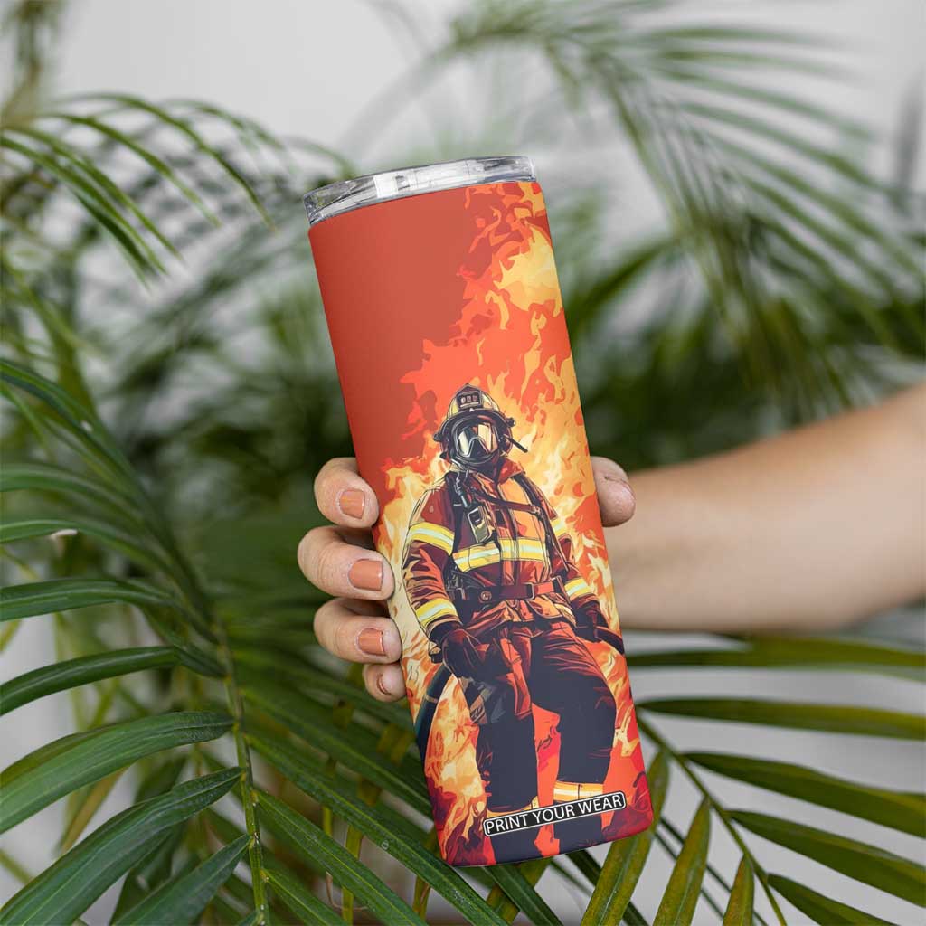 Vintage Firefighter Skinny Tumbler Personalized TS04 Print Your Wear