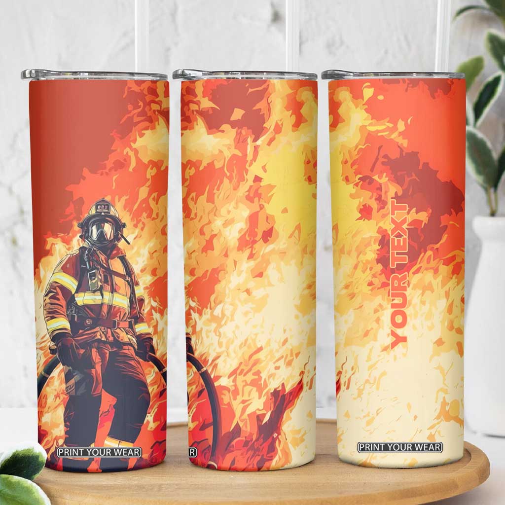 Vintage Firefighter Skinny Tumbler Personalized TS04 Print Your Wear
