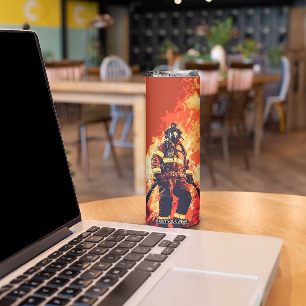 Vintage Firefighter Skinny Tumbler Personalized TS04 Print Your Wear