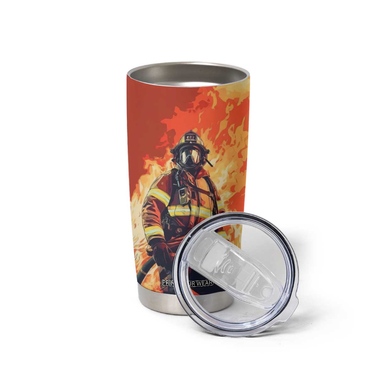 Vintage Firefighter Tumbler Cup Personalized TS04 Print Your Wear