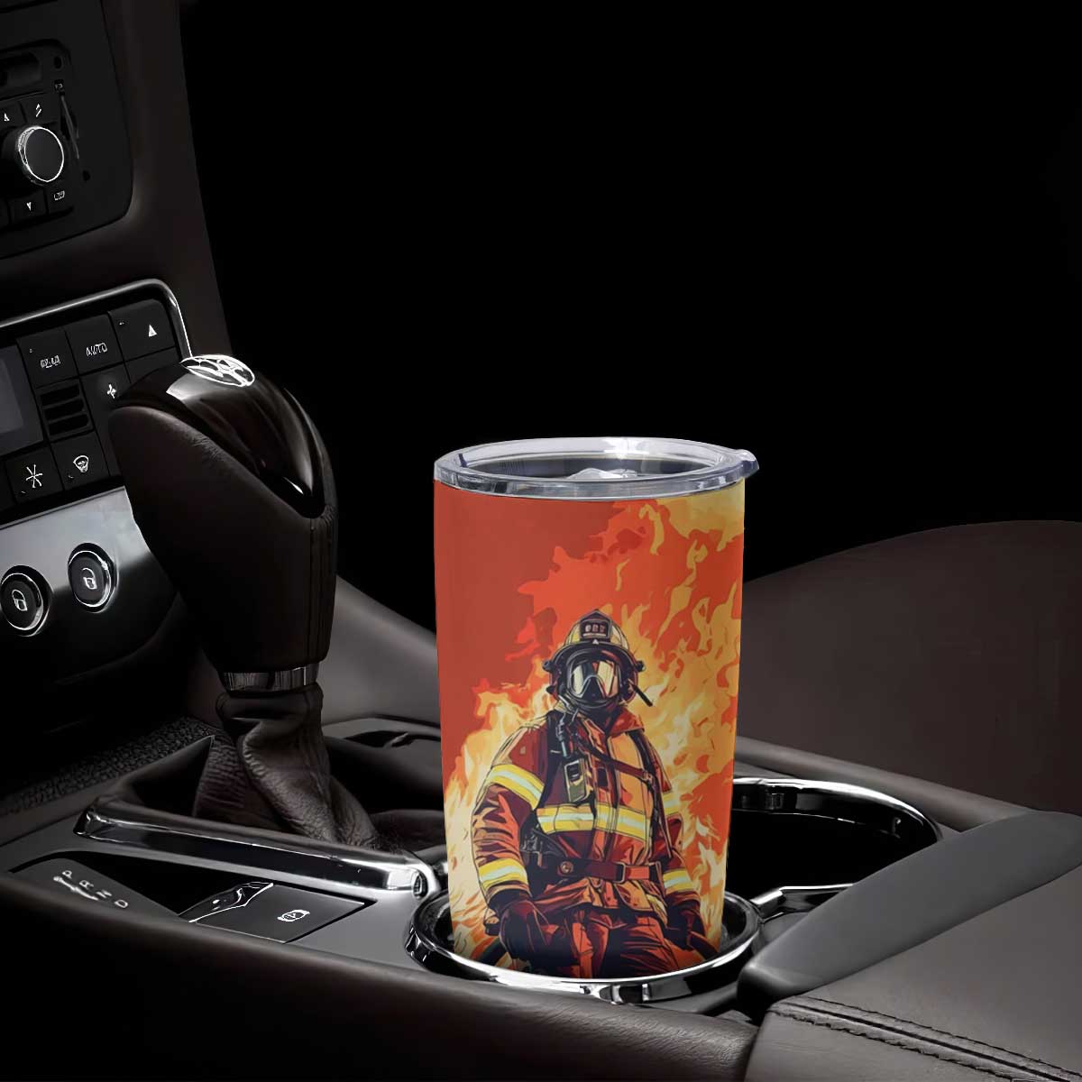 Vintage Firefighter Tumbler Cup Personalized TS04 Print Your Wear