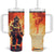 Vintage Firefighter Tumbler With Handle Personalized TS04 One Size: 40 oz Multicolor Print Your Wear