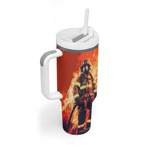 Vintage Firefighter Tumbler With Handle Personalized TS04 Print Your Wear