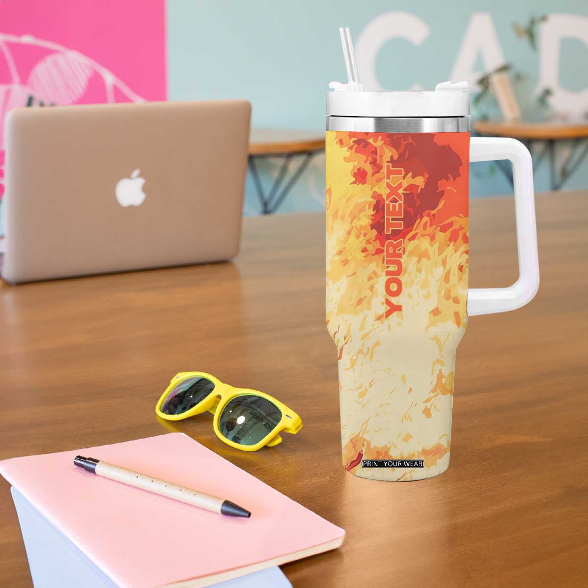 Vintage Firefighter Tumbler With Handle Personalized TS04 Print Your Wear