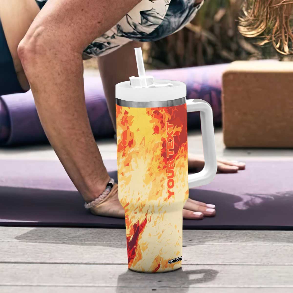 Vintage Firefighter Tumbler With Handle Personalized TS04 Print Your Wear