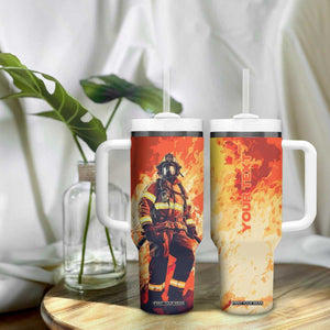 Vintage Firefighter Tumbler With Handle Personalized TS04 Print Your Wear