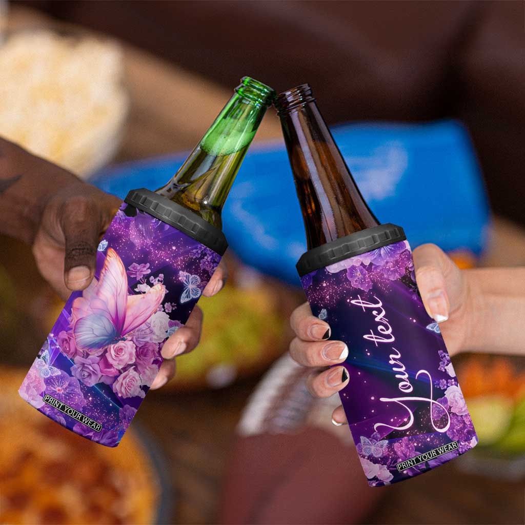 Butterfly 4 in 1 Can Cooler Tumbler Personalized TS04 Print Your Wear