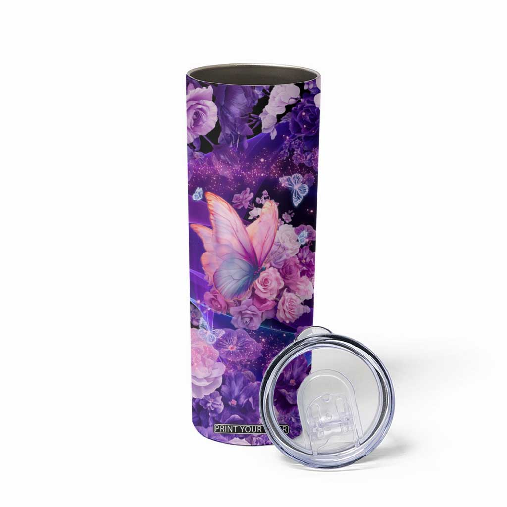 Butterfly Skinny Tumbler Personalized TS04 Print Your Wear