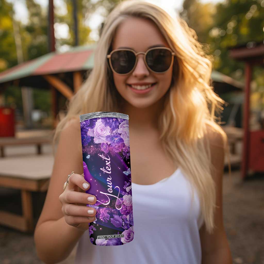 Butterfly Skinny Tumbler Personalized TS04 Print Your Wear