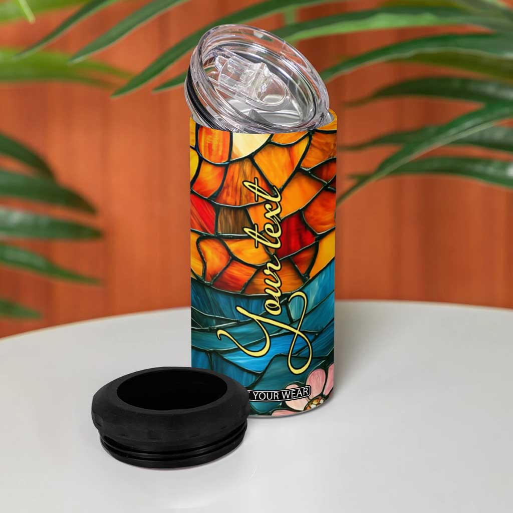 Butterfly Colorful Crystal Mosaic 4 in 1 Can Cooler Tumbler Personalized TS04 Print Your Wear