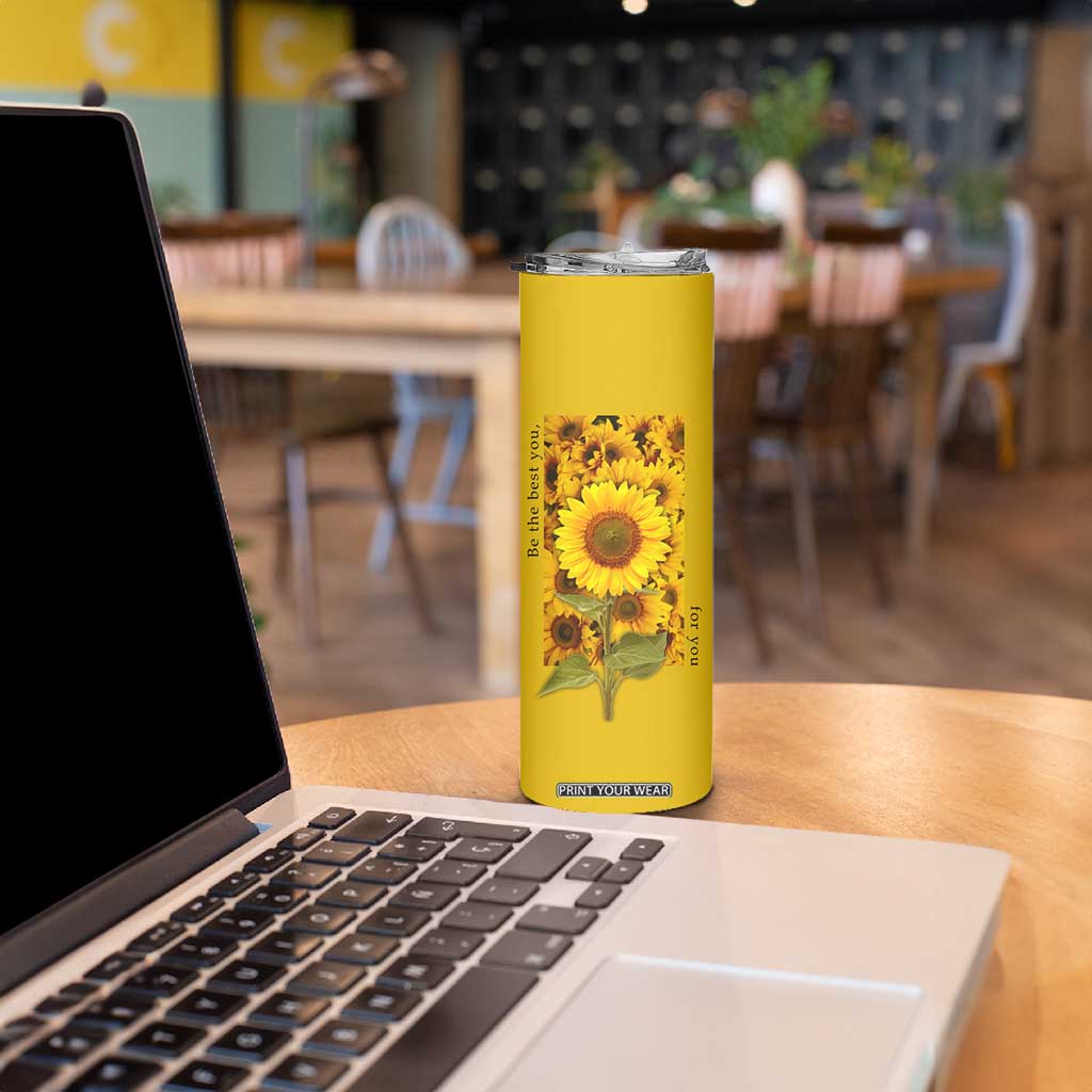Butterfly Sunflower Skinny Tumbler Personalized TS04 Print Your Wear