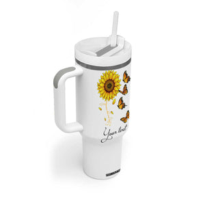 Butterfly Sunflower You Are My Sunshine Tumbler With Handle Personalized TS04 Print Your Wear