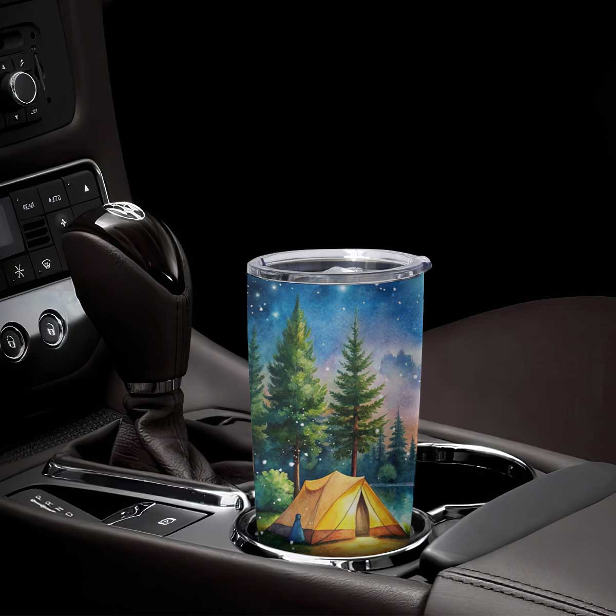 Camping Tent Tumbler Cup Personalized TS04 Print Your Wear