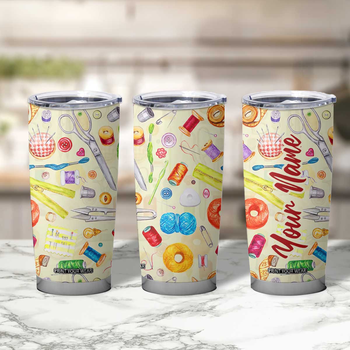 Sewing Kit Tumbler Cup Personalized TS04 Print Your Wear