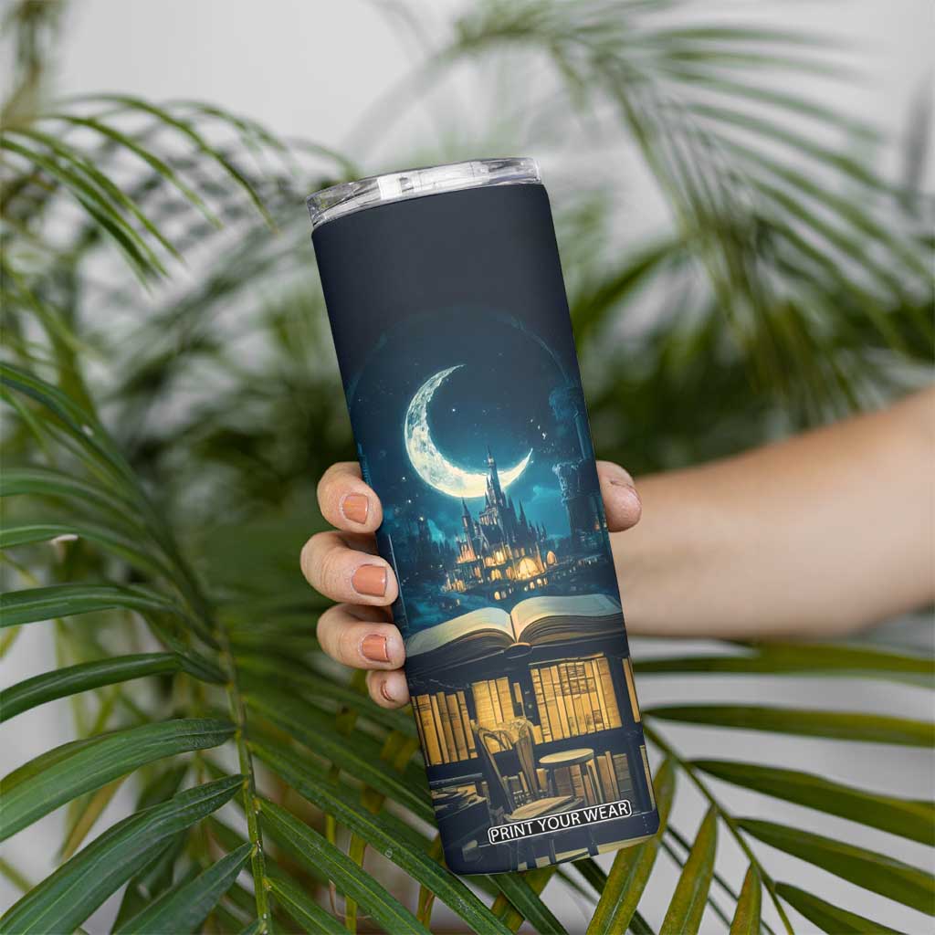 Book Opens New World Skinny Tumbler Personalized TS04 Print Your Wear