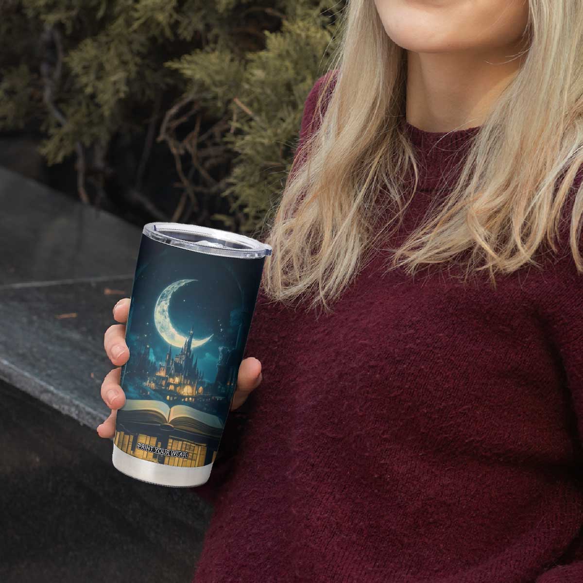 Book Opens New World Tumbler Cup Personalized TS04 Print Your Wear