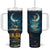 Book Opens New World Tumbler With Handle Personalized TS04 One Size: 40 oz Multicolor Print Your Wear