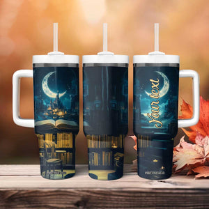 Book Opens New World Tumbler With Handle Personalized TS04 Print Your Wear