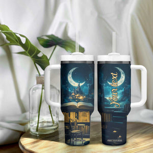 Book Opens New World Tumbler With Handle Personalized TS04 Print Your Wear