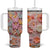 Colorful Butterfly Plaster Carving Tumbler With Handle Personalized TS04 One Size: 40 oz Multicolor Print Your Wear