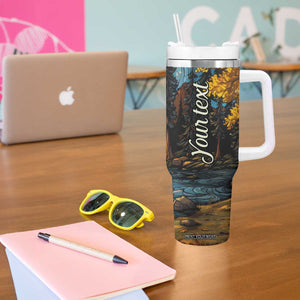 Camping Stained Glass Tumbler With Handle Personalized TS04 Print Your Wear