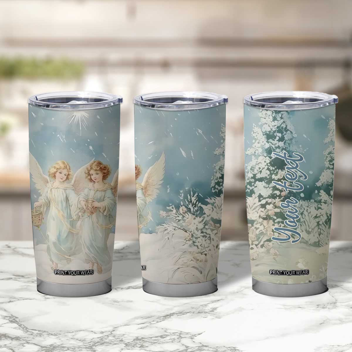 Faith Christmas Angels Tumbler Cup Personalized TS04 Print Your Wear