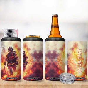 Firefighter Proud 4 in 1 Can Cooler Tumbler Personalized TS04 Print Your Wear