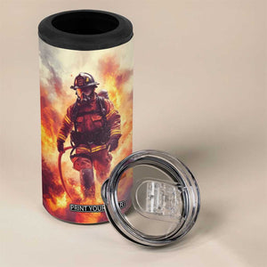 Firefighter Proud 4 in 1 Can Cooler Tumbler Personalized TS04 Print Your Wear
