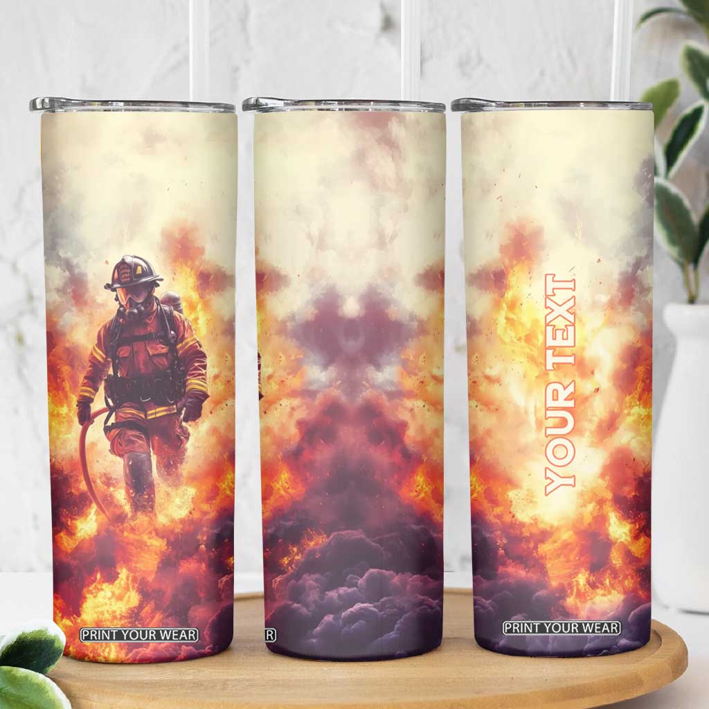 Firefighter Proud Skinny Tumbler Personalized TS04 Print Your Wear