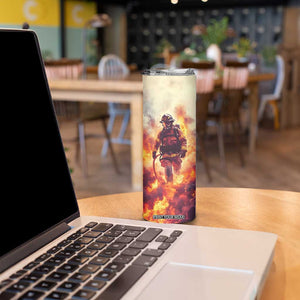 Firefighter Proud Skinny Tumbler Personalized TS04 Print Your Wear
