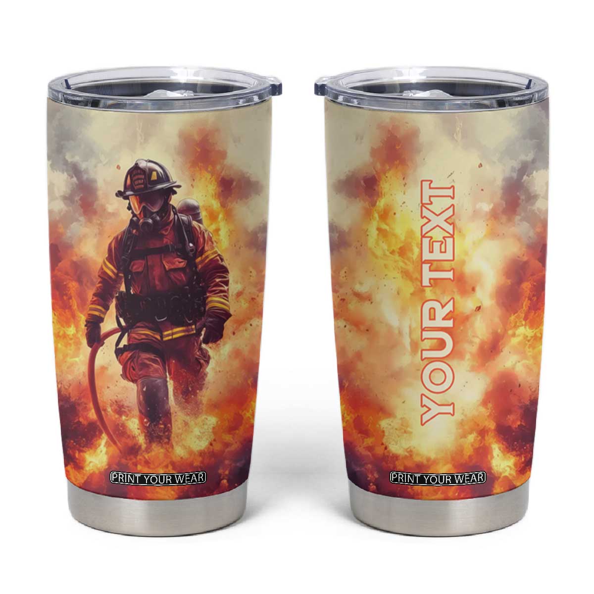 Firefighter Proud Tumbler Cup Personalized TS04 Multicolor Print Your Wear