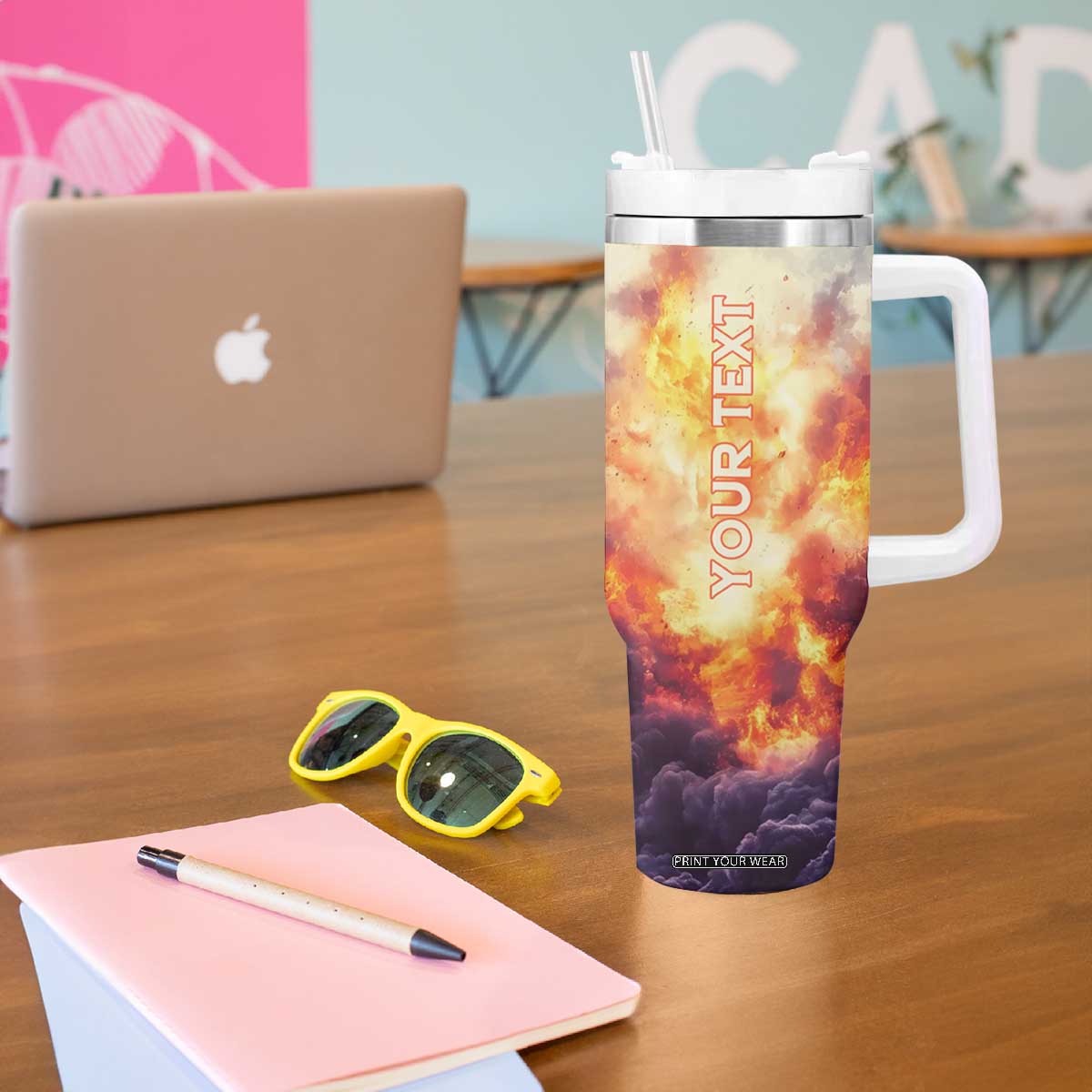 Firefighter Proud Tumbler With Handle Personalized TS04 Print Your Wear
