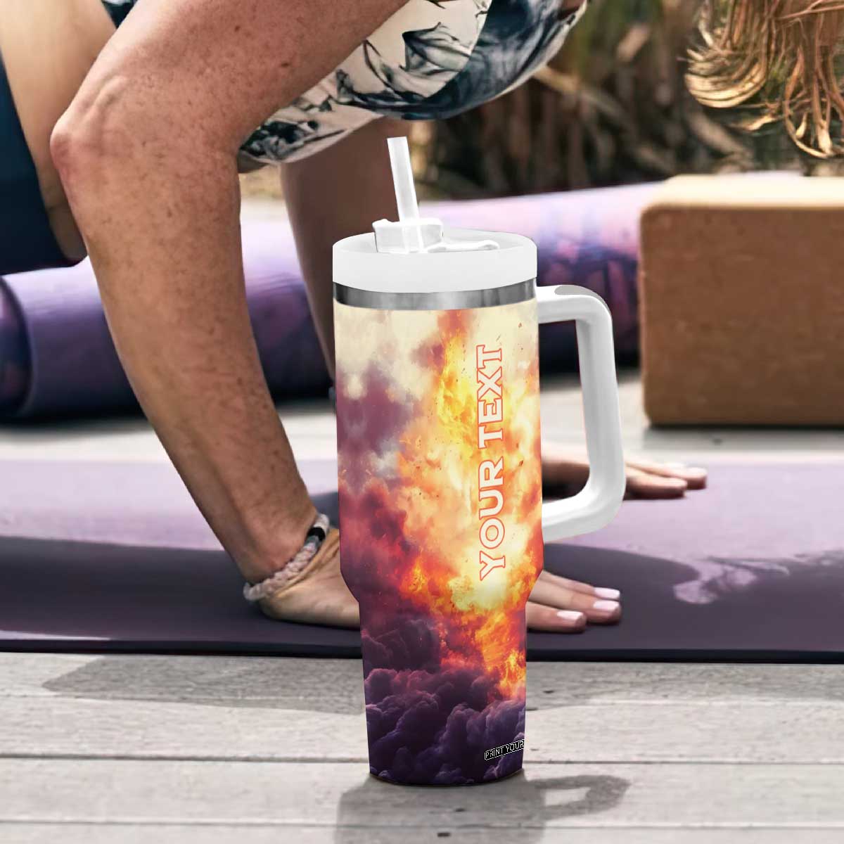 Firefighter Proud Tumbler With Handle Personalized TS04 Print Your Wear