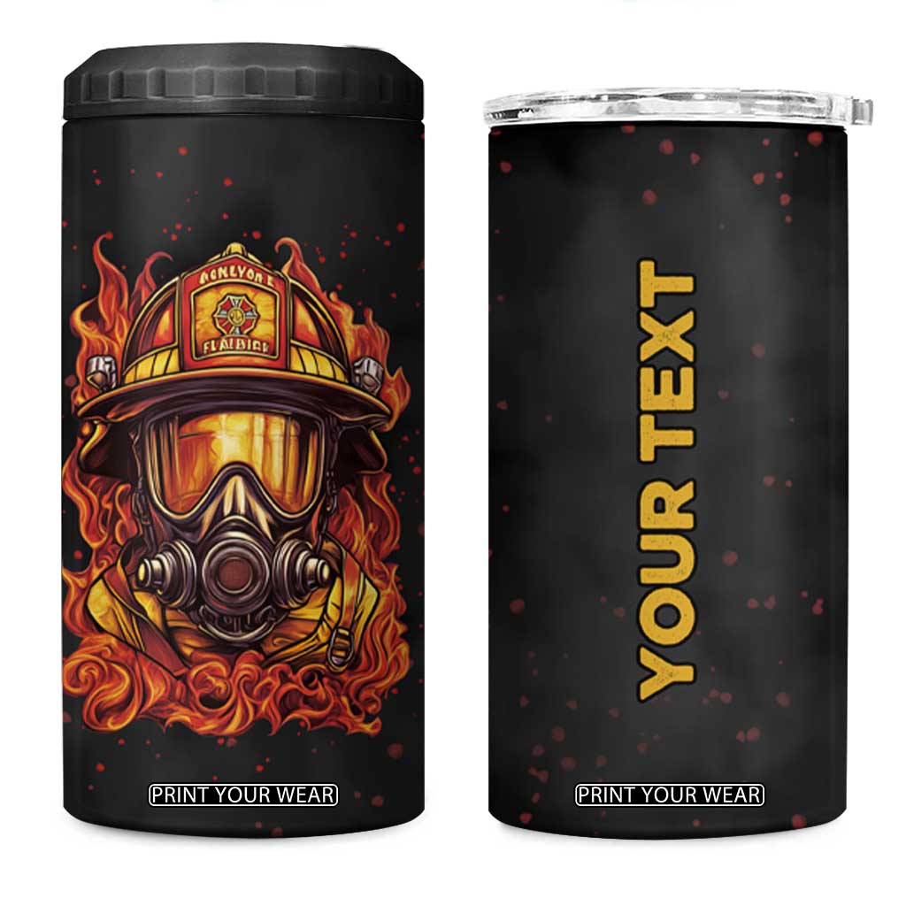 Firefighter Mask Vintage 4 in 1 Can Cooler Tumbler Personalized TS04 One Size: 16 oz Multicolor Print Your Wear