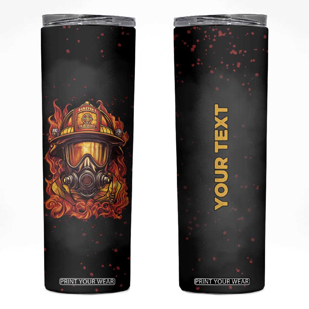 Firefighter Mask Vintage Skinny Tumbler Personalized TS04 Multicolor Print Your Wear